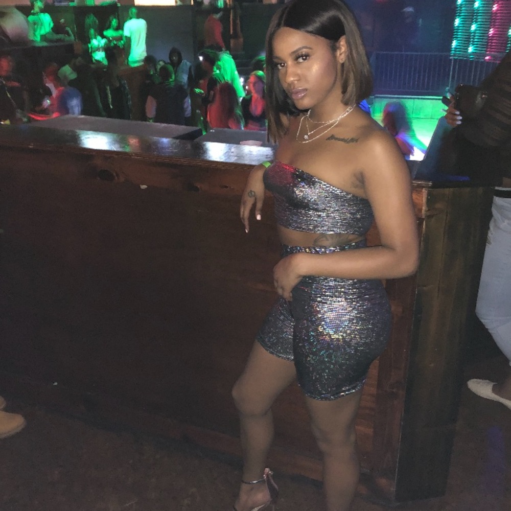 Pretty little thing metallic 2 piece  set